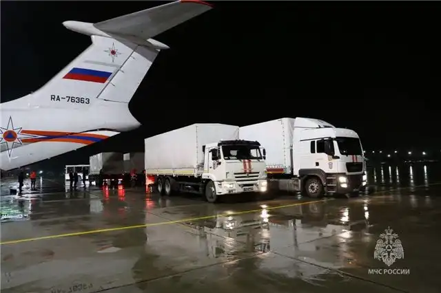 Ил-76 уже в пути в Египет с дополнительными 15 тоннами гуманитарного груза от МЧС для жителей Газы